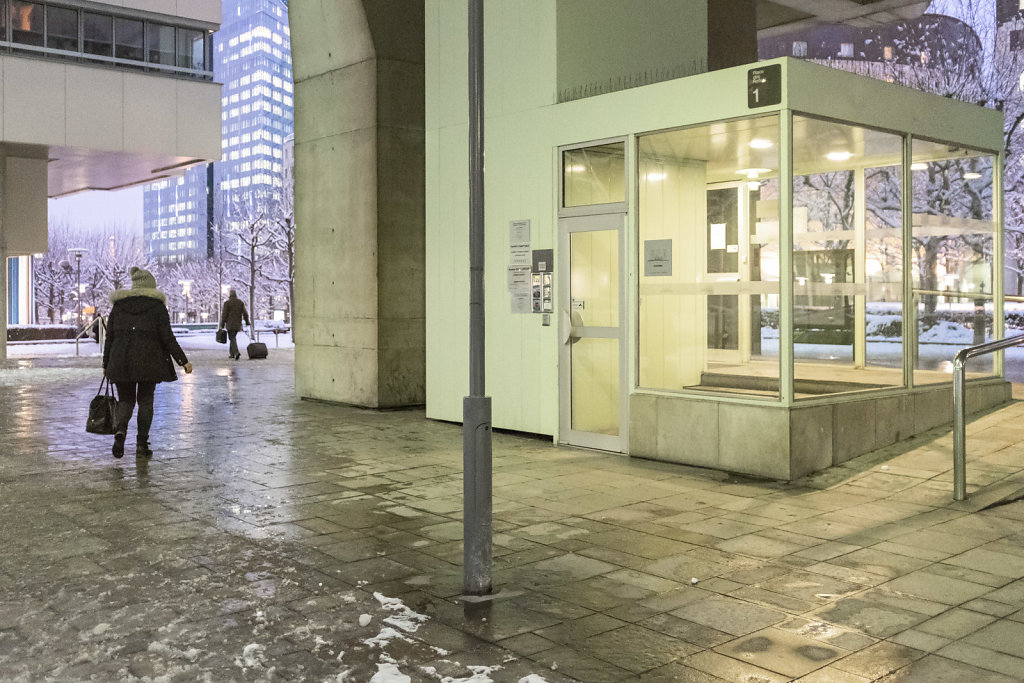 La Defense sous la neige 